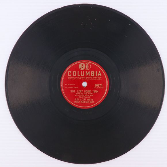Roy Acuff - That Glory Bound Train / All The World 1946 10" 78 rpm Record 36974 - Picture 2 of 16